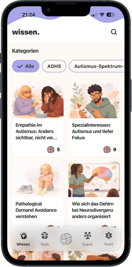 Wissen – App Screenshot Platzhalter